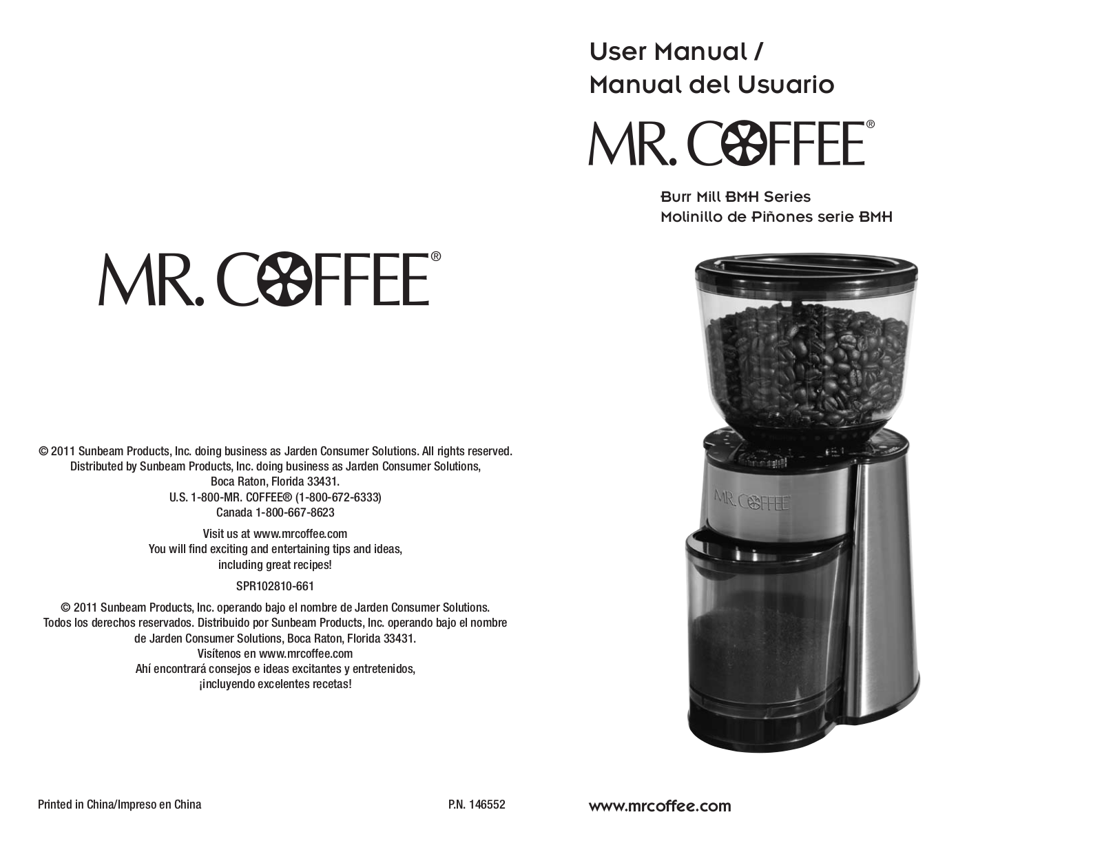 Mr. Coffee BMH User Manual