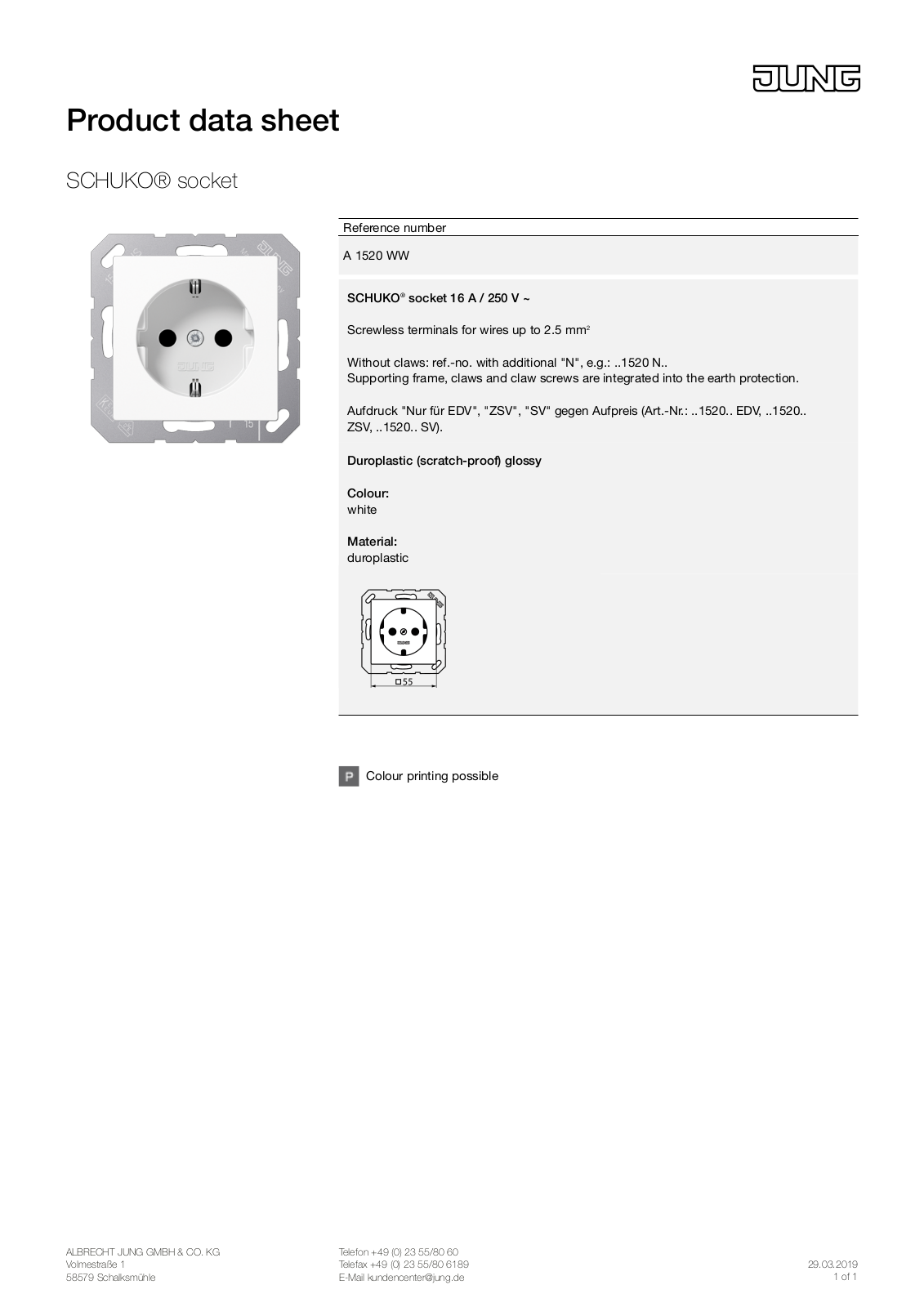 Jung A 1520 WW User Manual