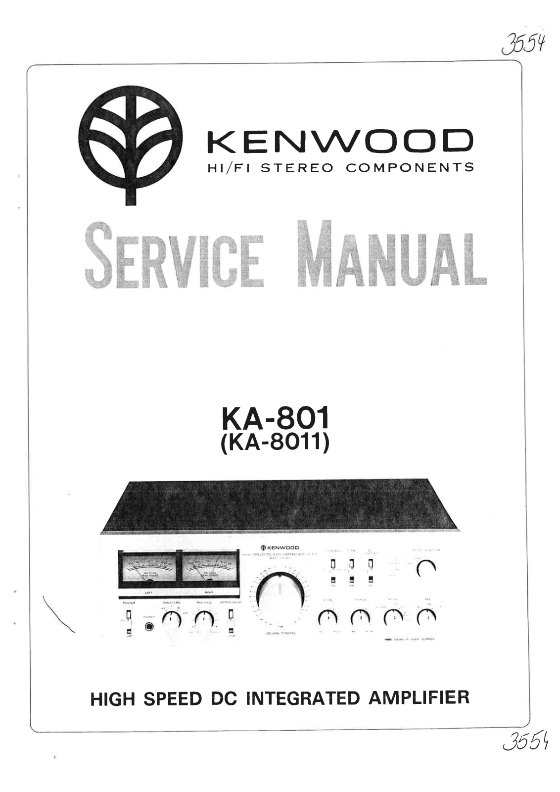 Kenwood KA-801, KA-8011 Service manual