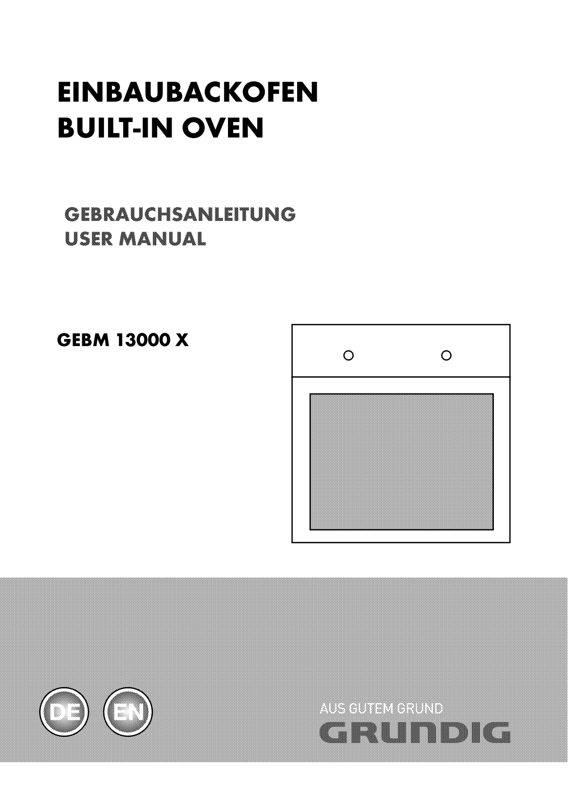 Grundig GEBM 13000 X User Manual