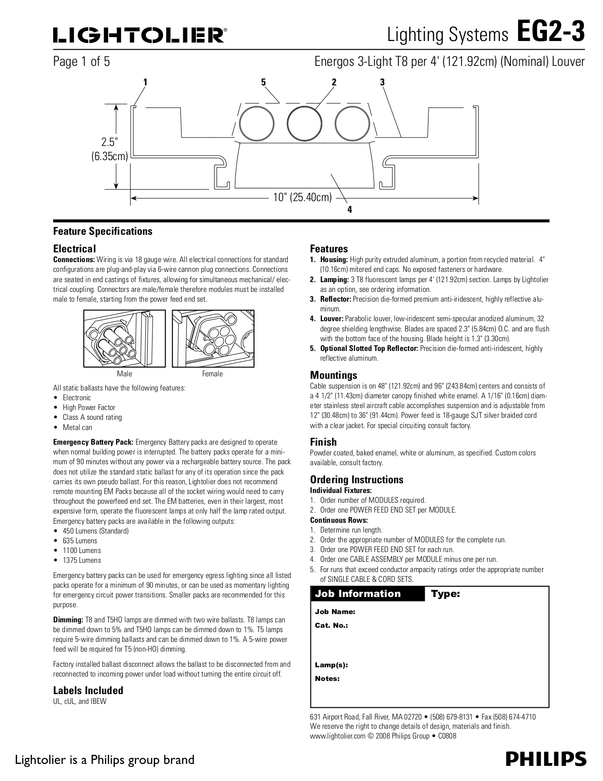 Lightolier EG2-3 User Manual