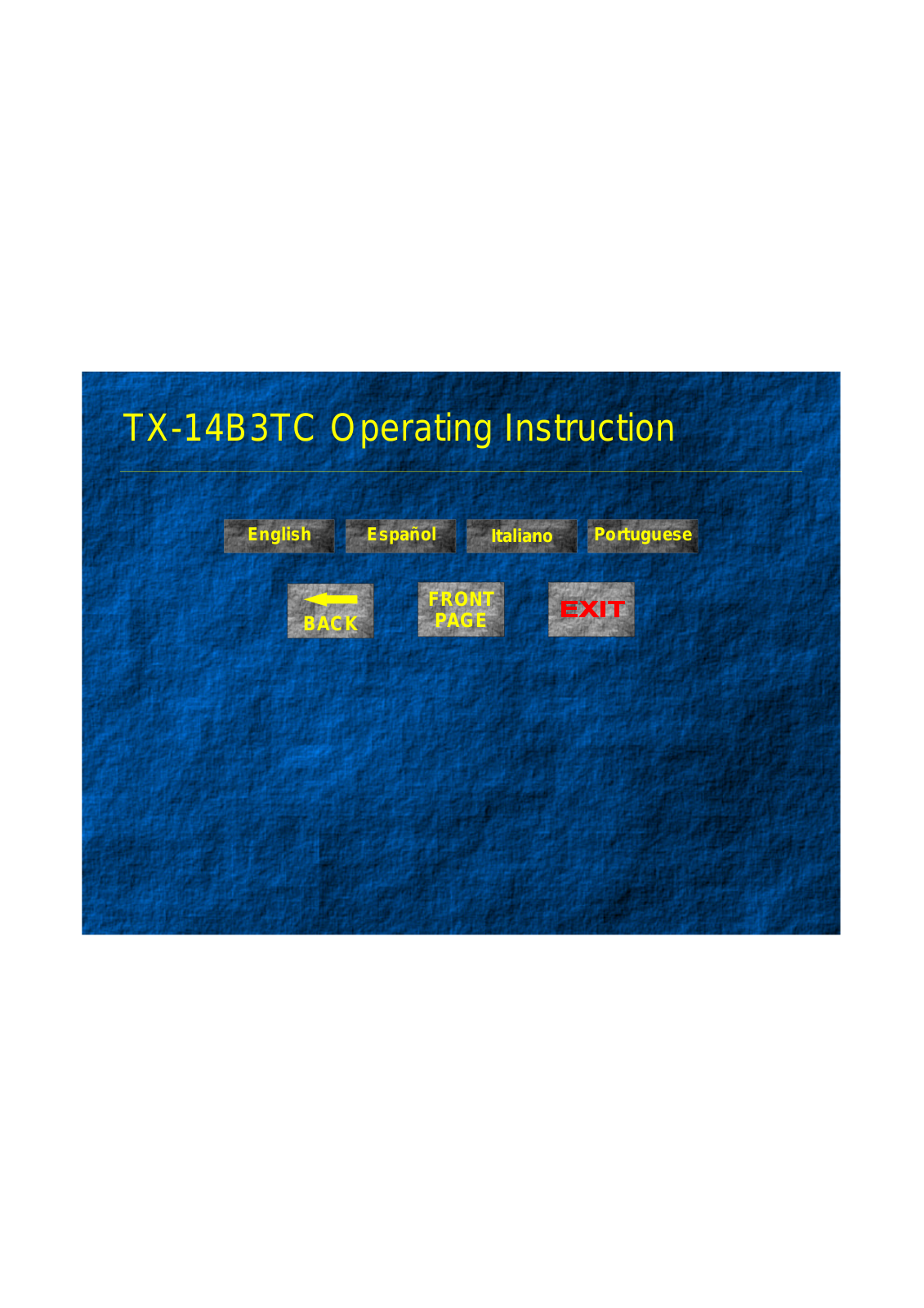 Panasonic TX-14B3TC INSTALLATION INSTRUCTIONS