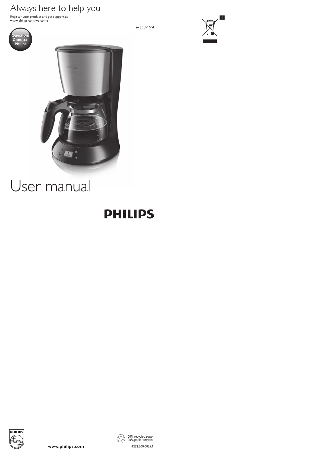 Philips HD7459 User Manual