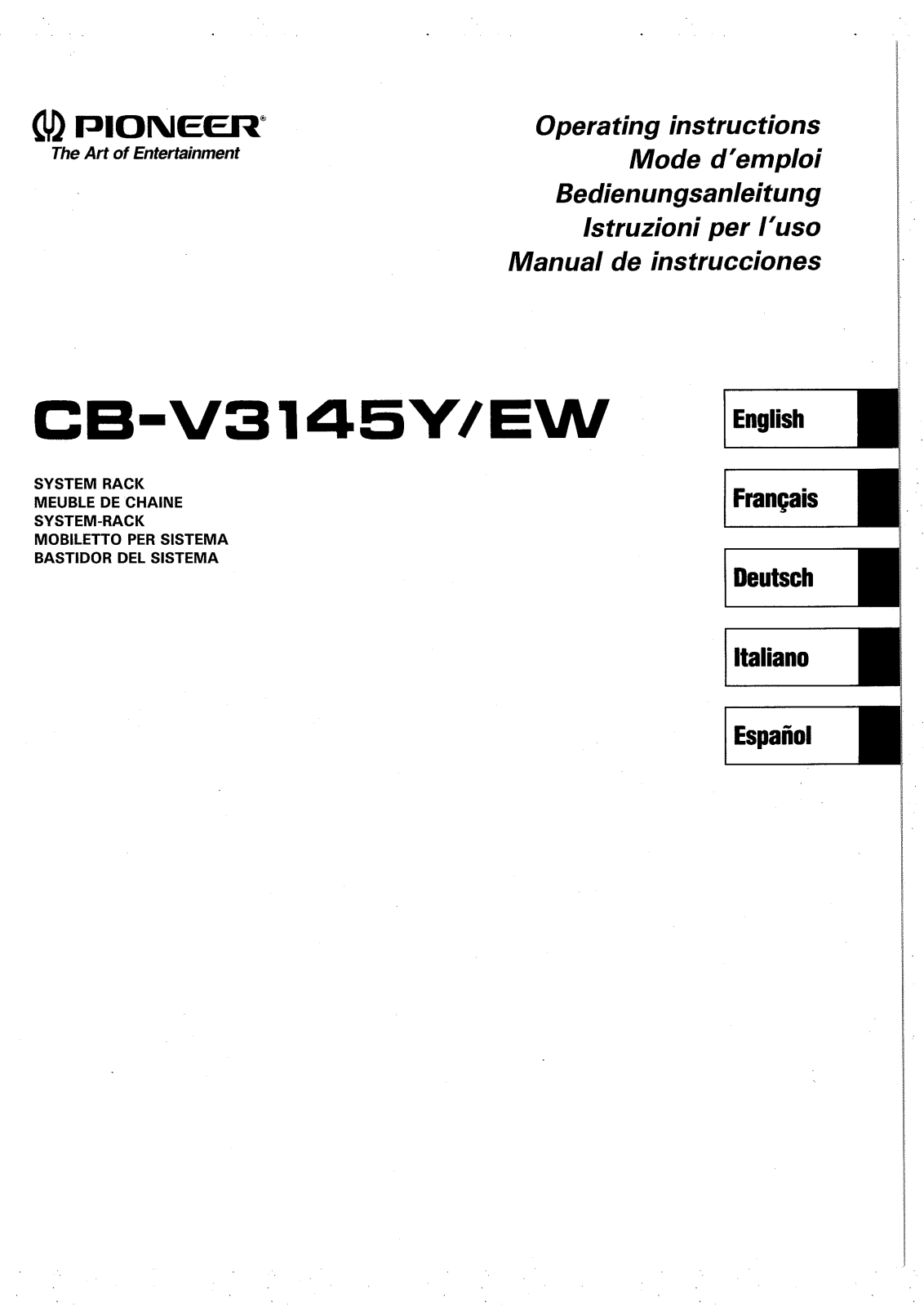 Pioneer CBV-3145-Y Owners manual