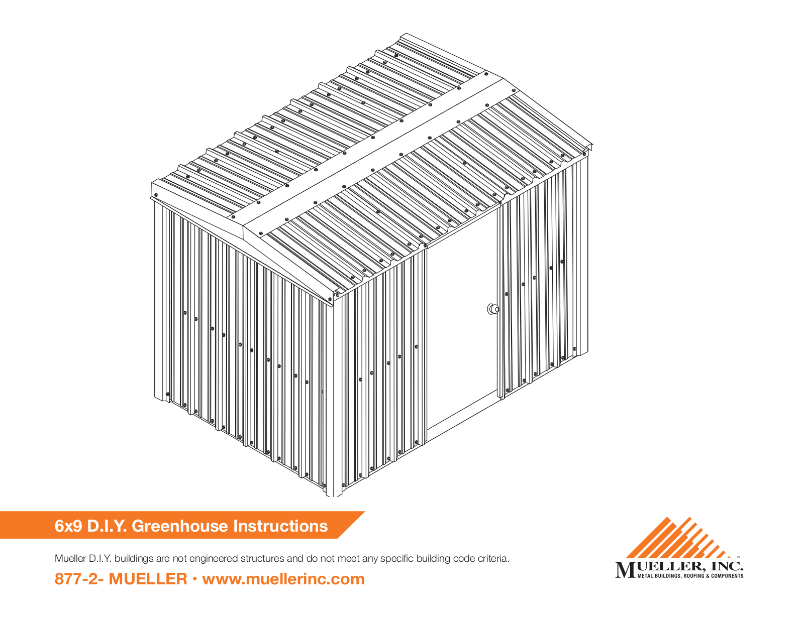 Mueller 6x9 D.I.Y. Greenhouse User Manual