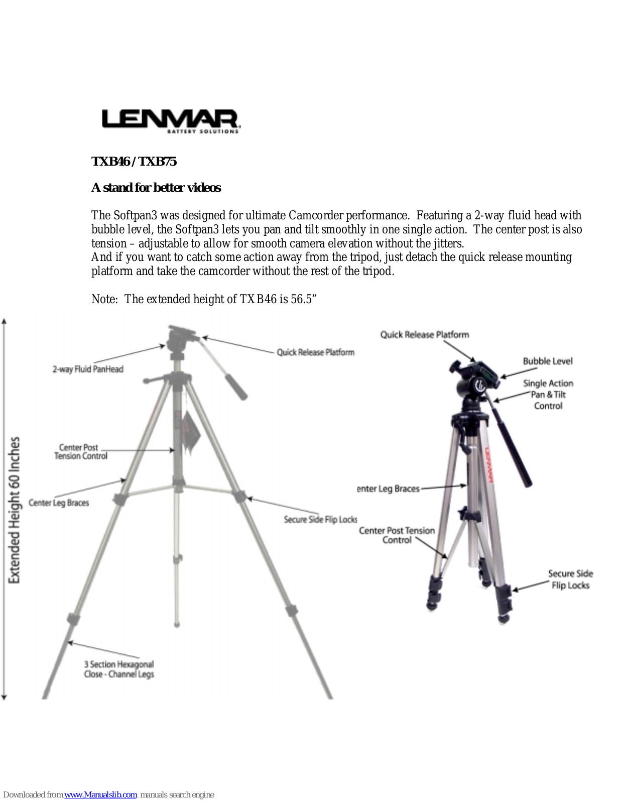 Lenmar LENVIAR TXB46, TXB75 User Manual