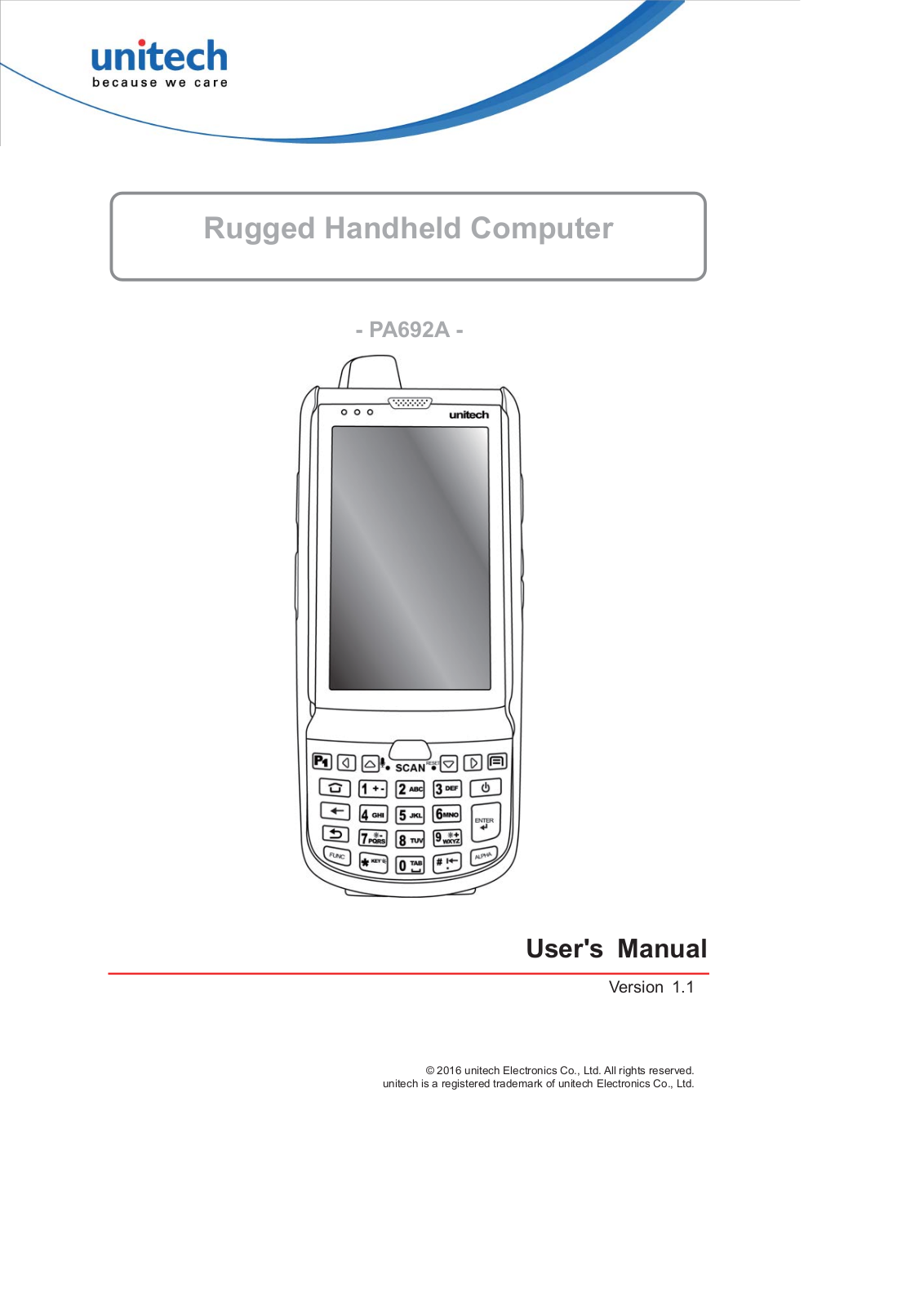 Unitech PA692A User Manual