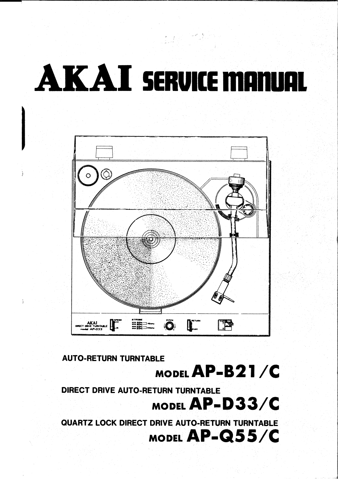 Akai AP-D33-C, AP-B21-C Service Manual