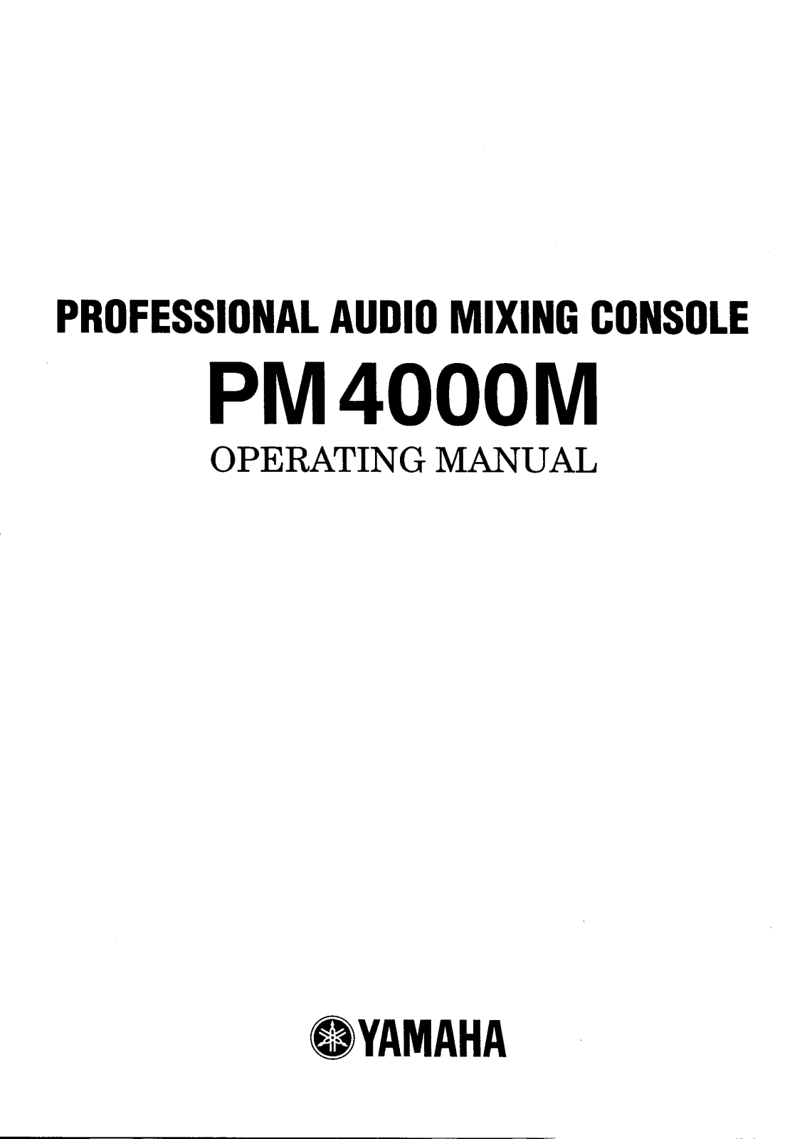 Yamaha PM4000M User Manual