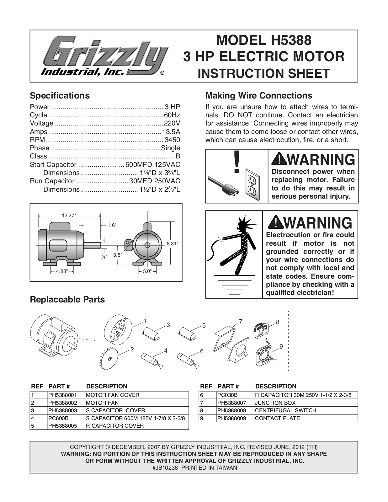 Grizzly H5388 User guide - ManualMachine.com