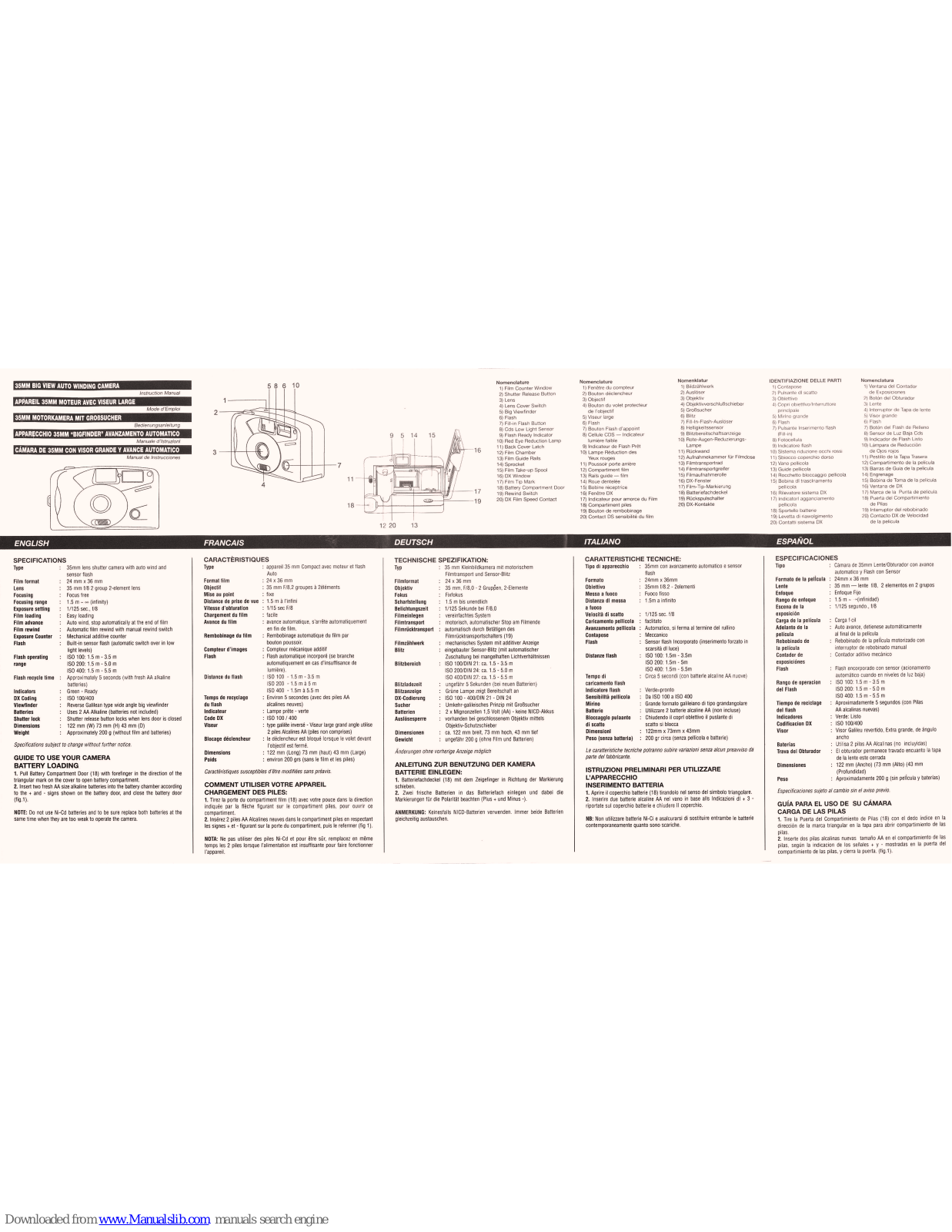 Concord Camera 170BV Instruction Manual