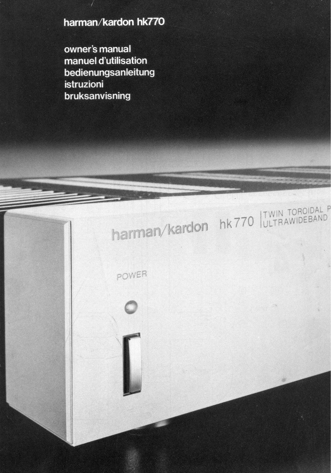 Harman kardon HK770 User Manual