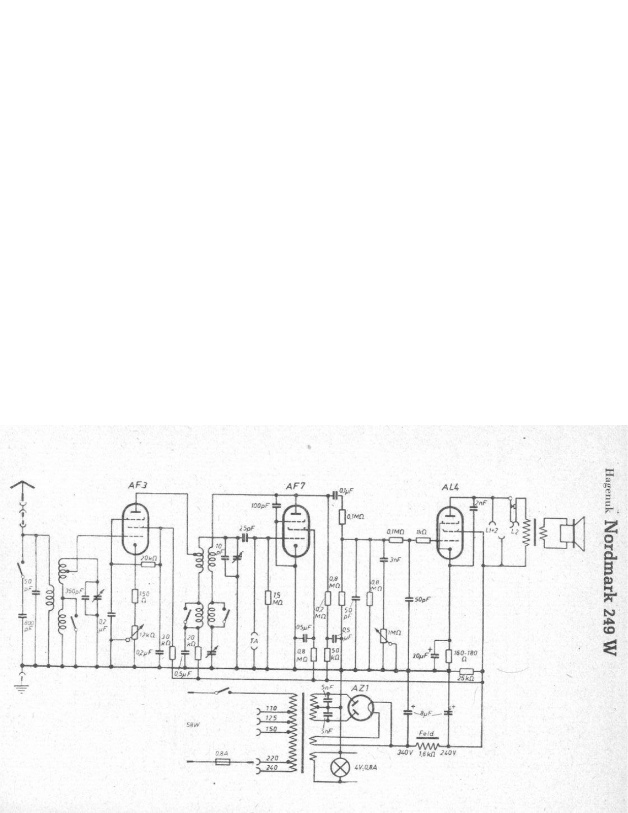 Hagenuk 249W Cirquit Diagram