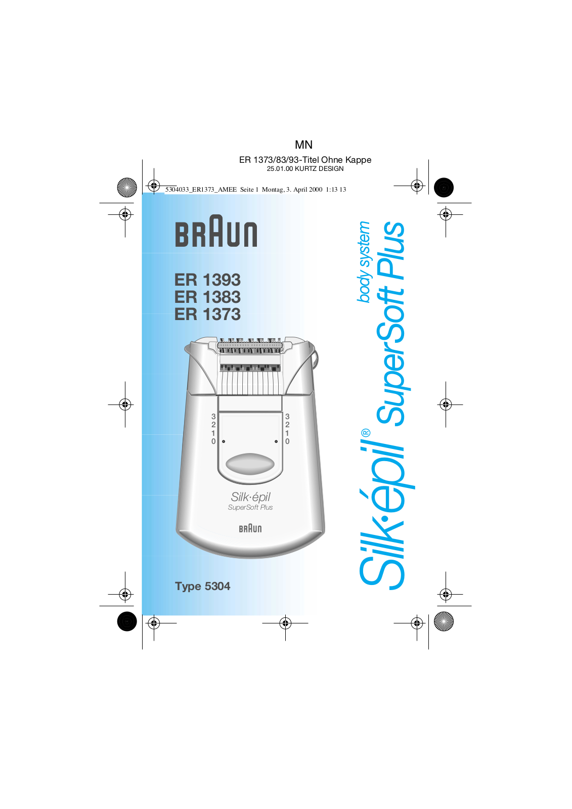 Braun ER 1393, ER 1383, ER 1373 User Manual