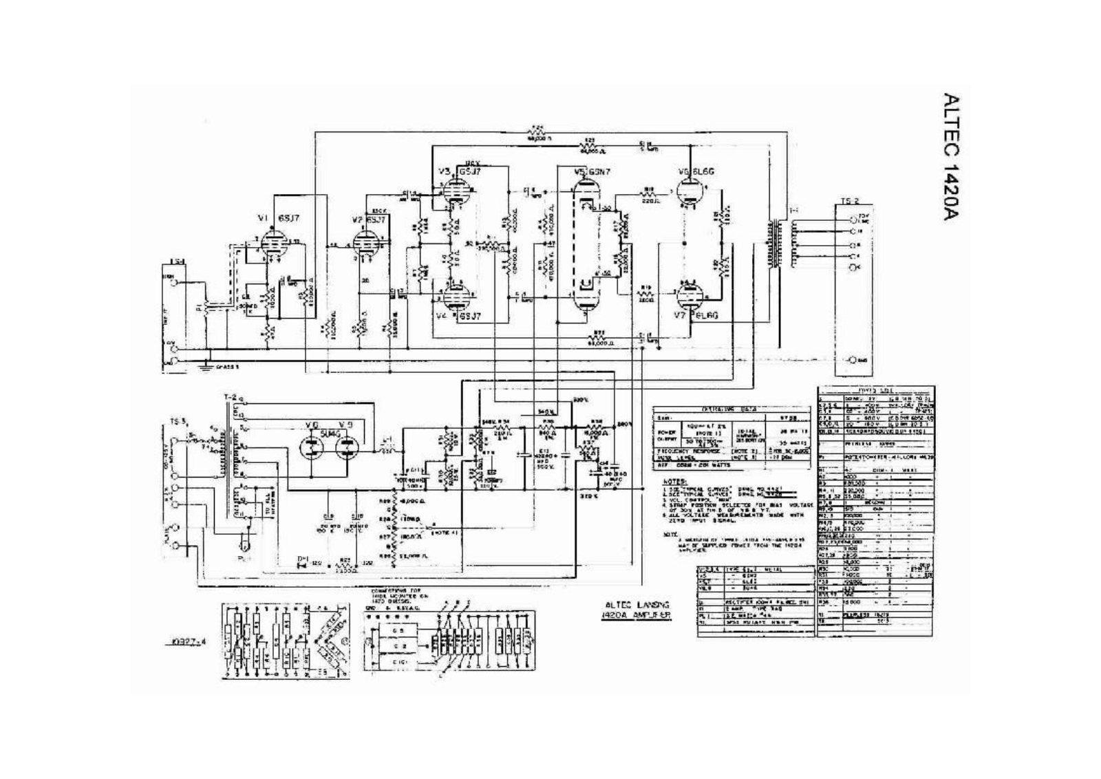 Altec Lansing 1420A Schematic