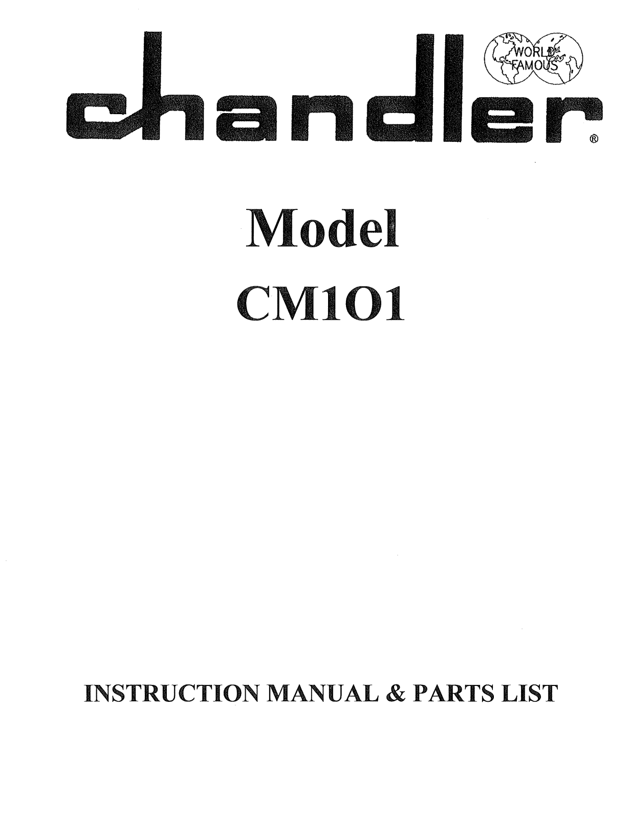 CONSEW CM101 Instruction Manual