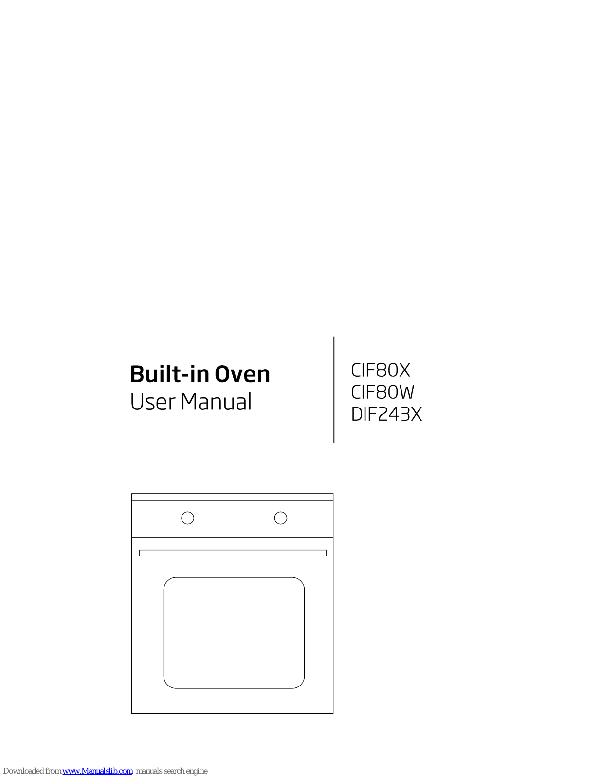 Beko DIF243X, CIF80W User Manual