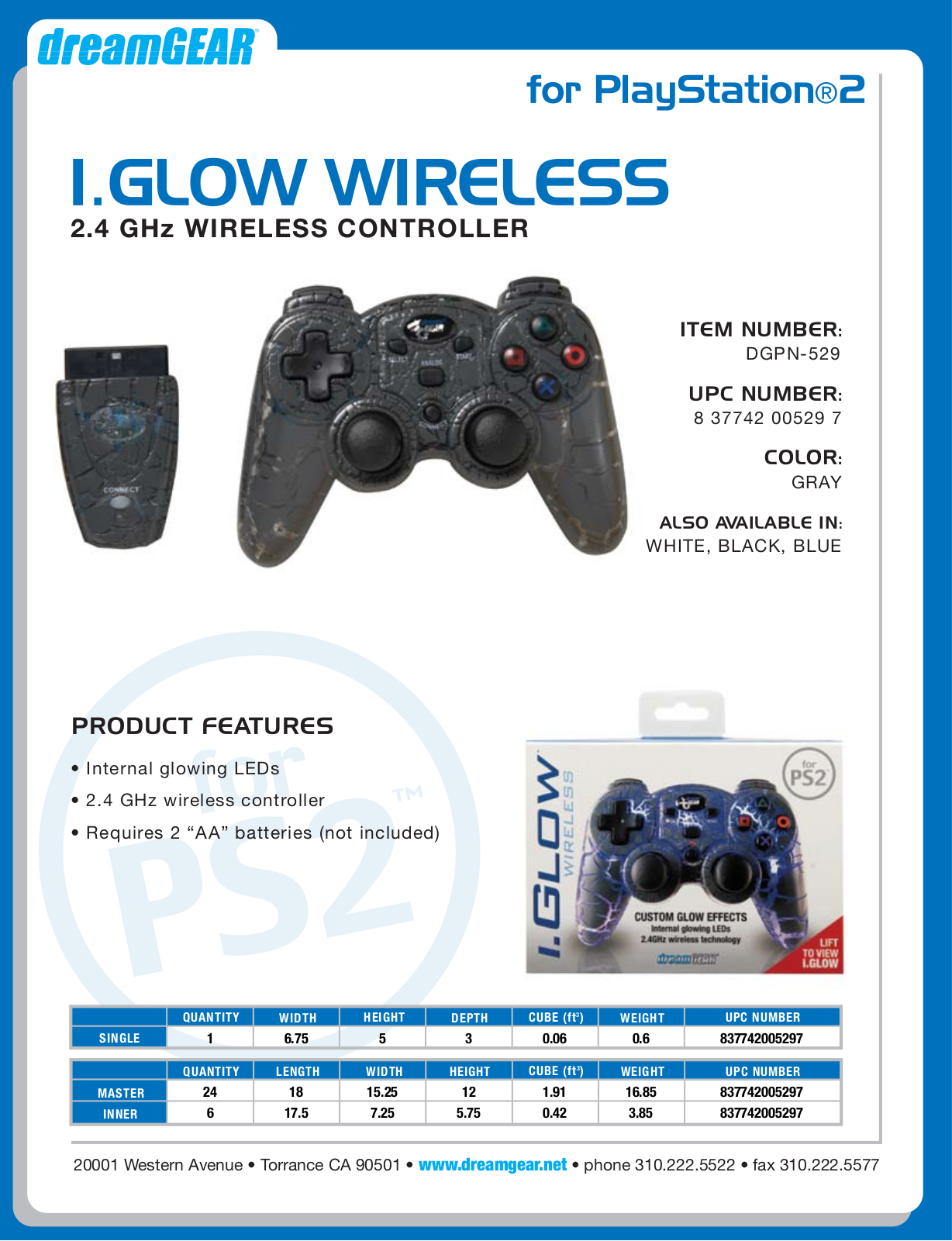 Dreamgear DGPN-529 DATASHEET