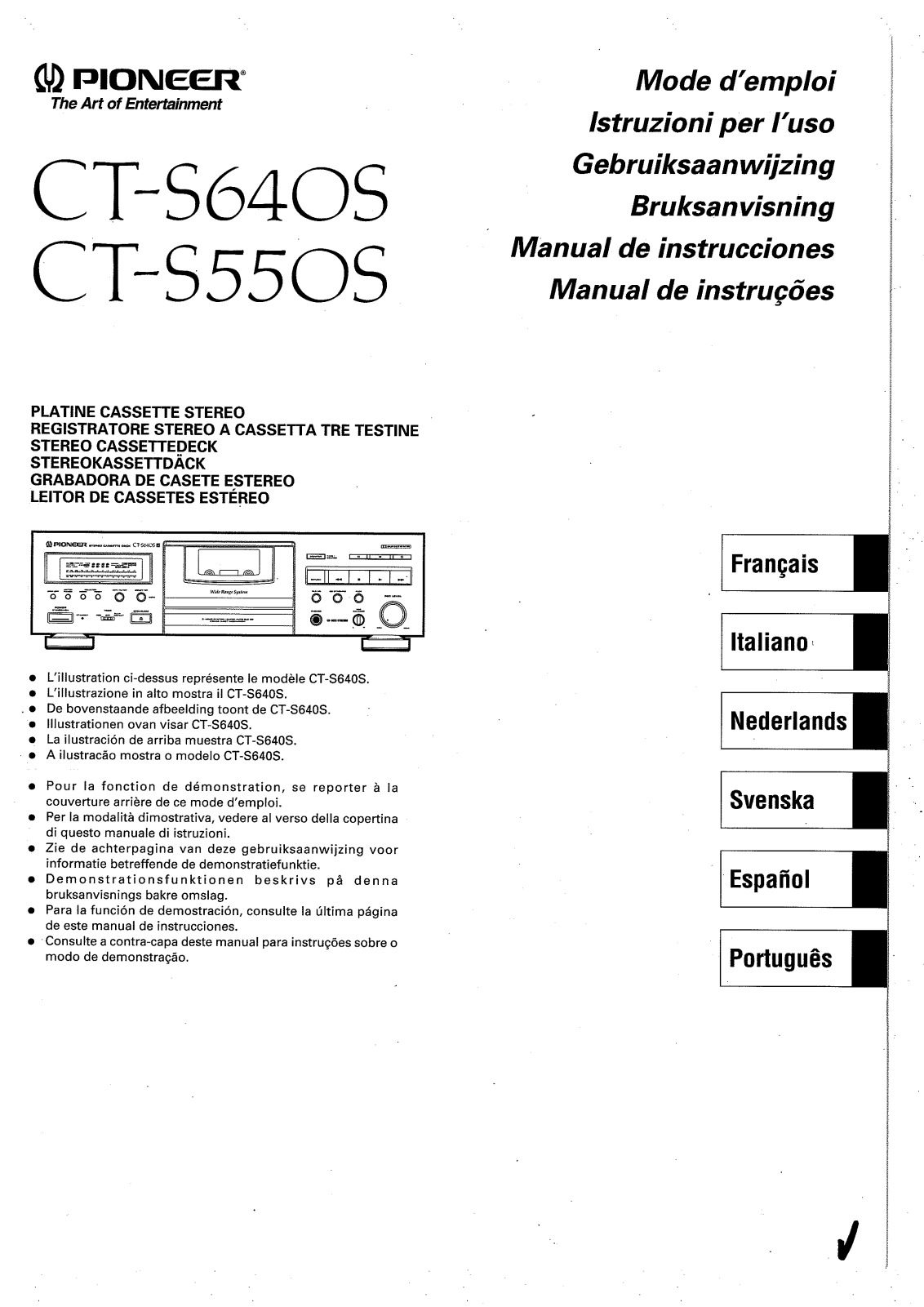 Pioneer CT-S550S, CT-S640S User Manual