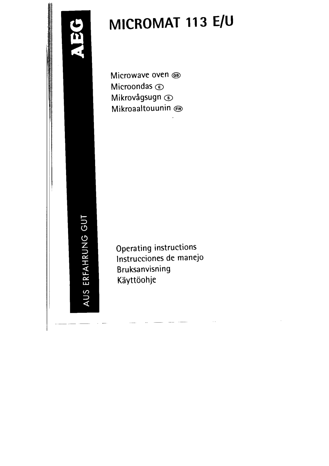 AEG MC 113 E/U User Manual