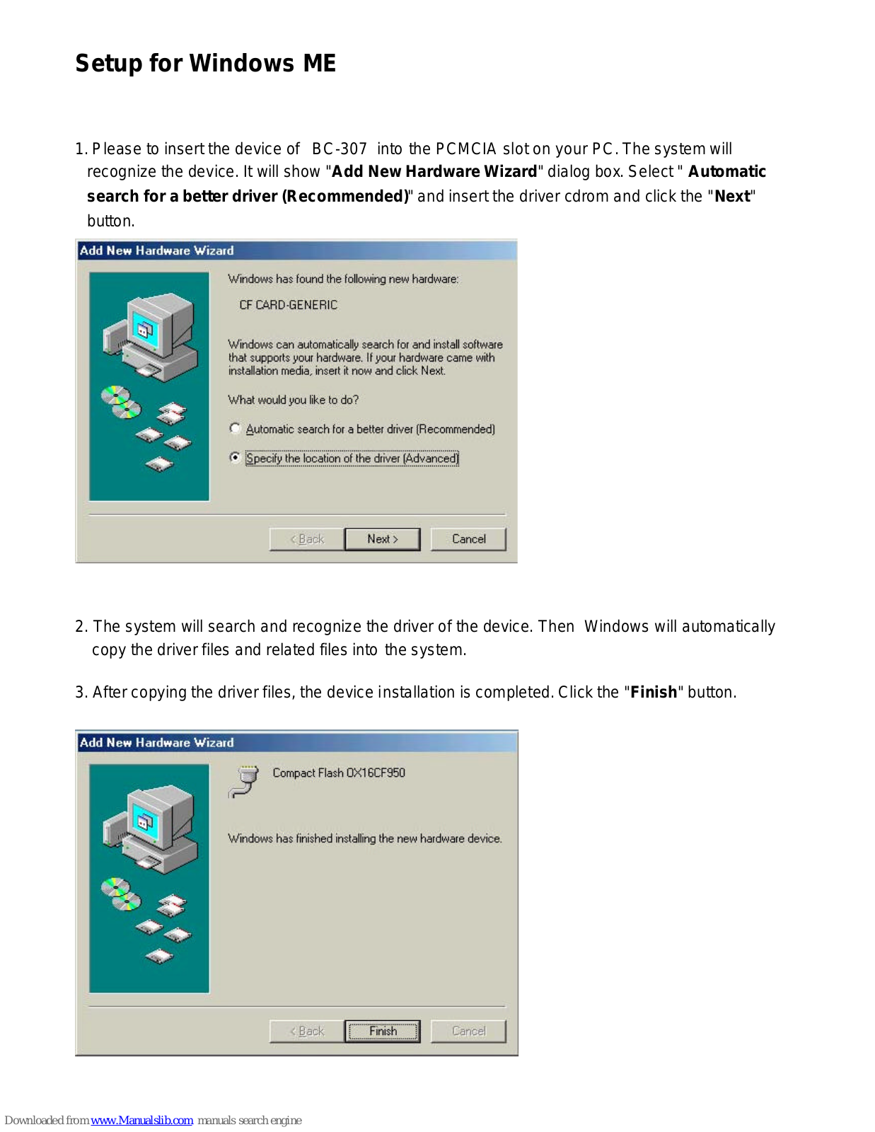 UsGlobalSat BC-307 Software Manual - ManualMachine.com