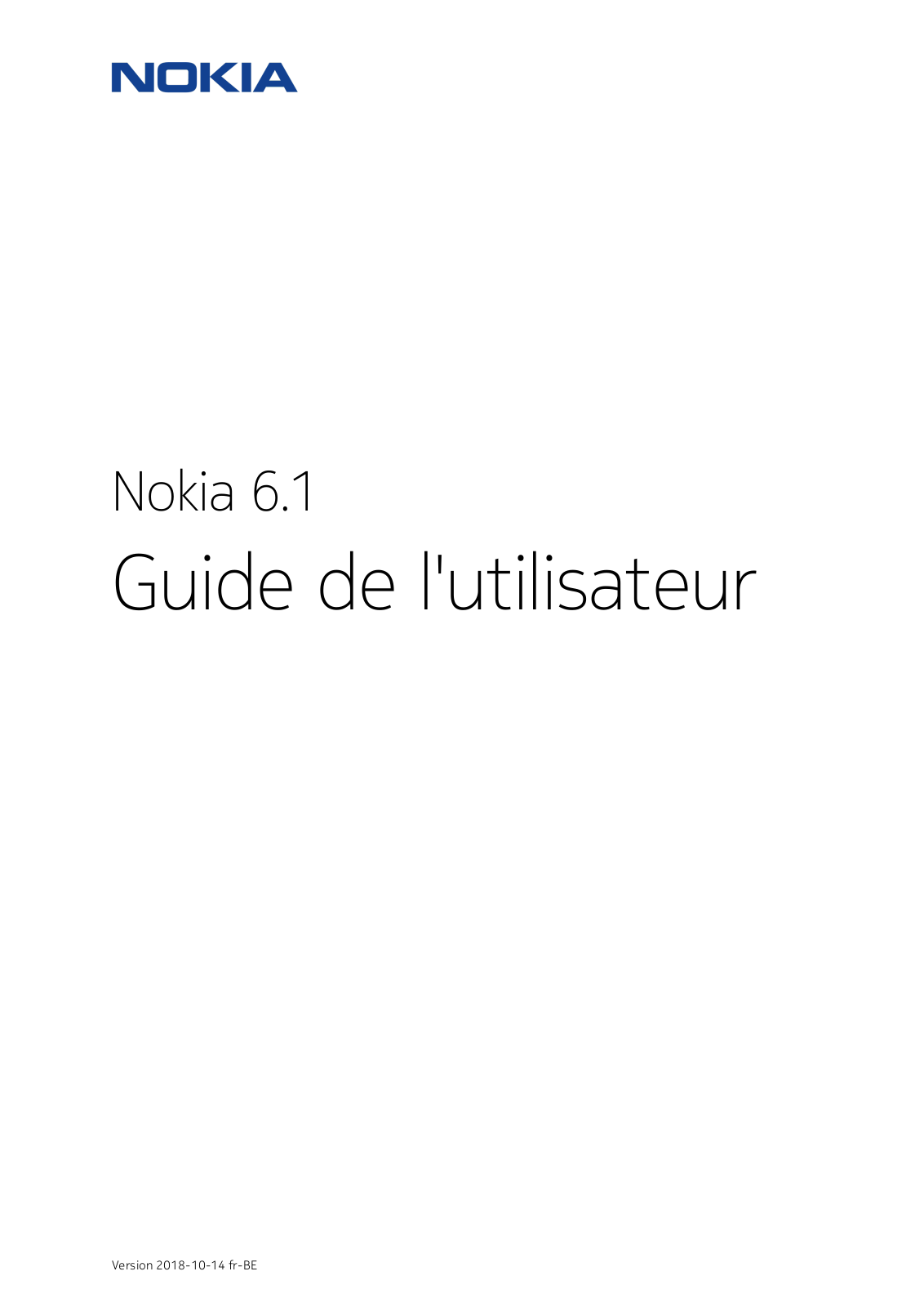 NOKIA 6.1 User Manual