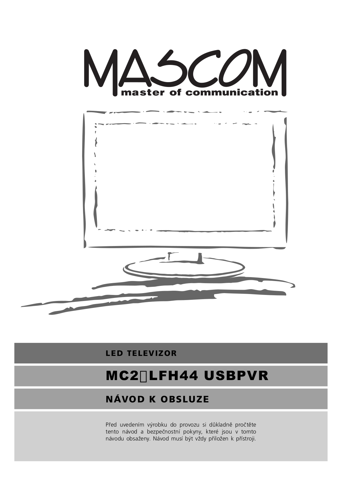 Mascom MC24LFH44 USB PVR, MC24LFH44W User Manual