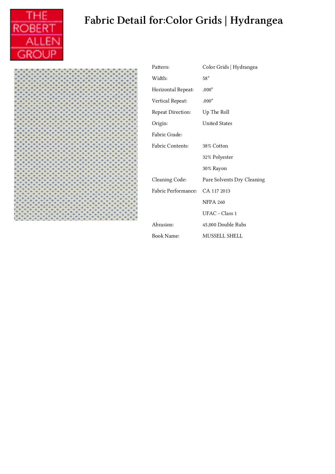 Robert Allen RALF1774 Specifications - ManualMachine.com