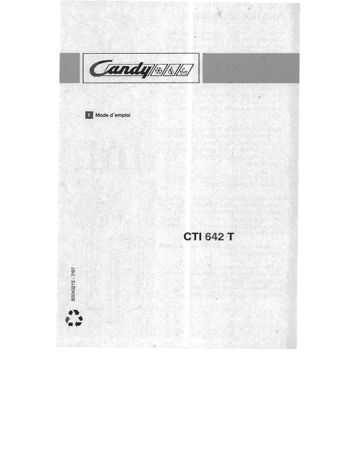 Candy CTI 642 T User Manual