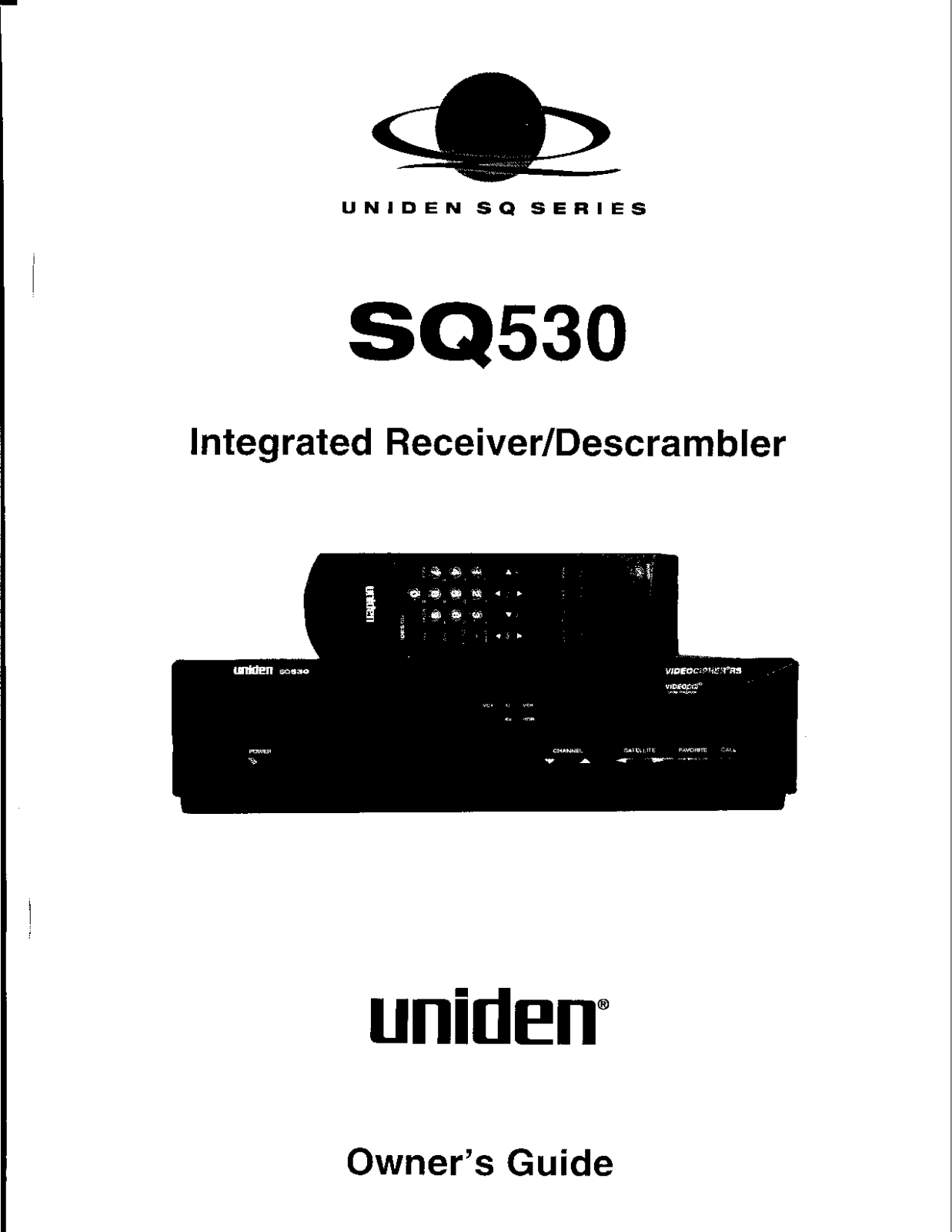 Uniden SQ530 User Manual