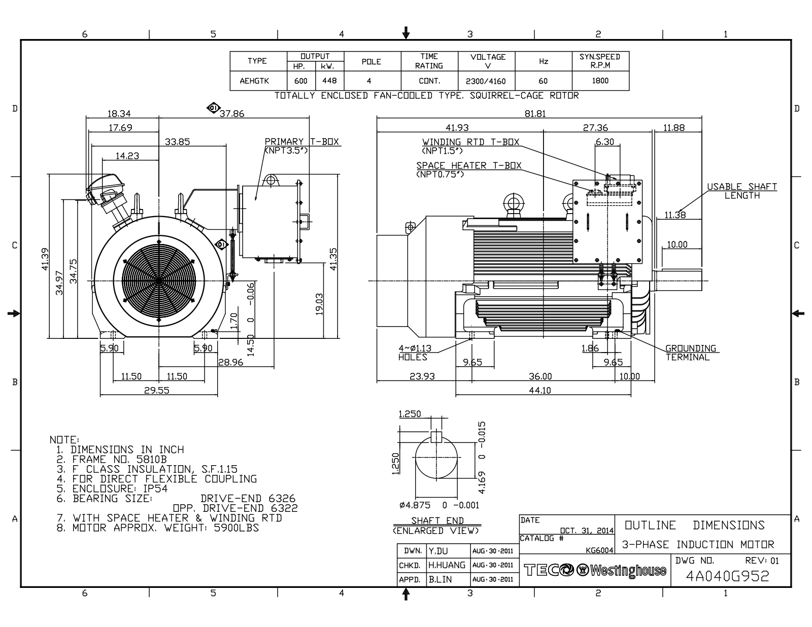 Teco KG6004 Reference Drawing