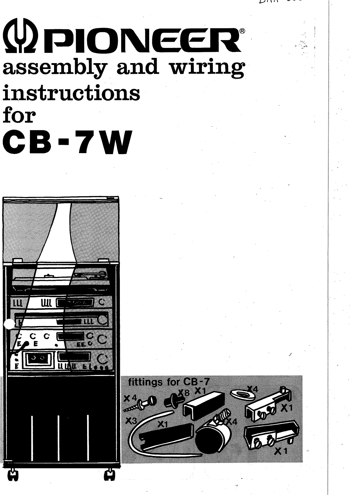 Pioneer CB-7-W Owners manual