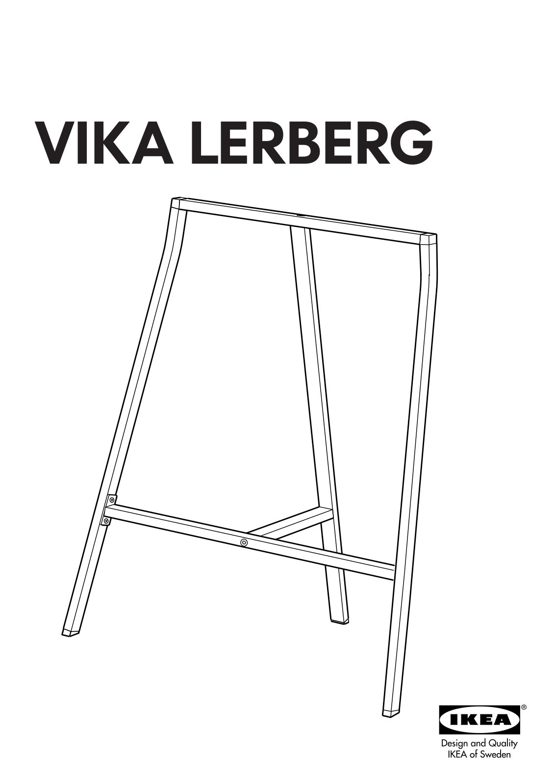 IKEA VIKA LERBERG TRESTLE Assembly Instruction