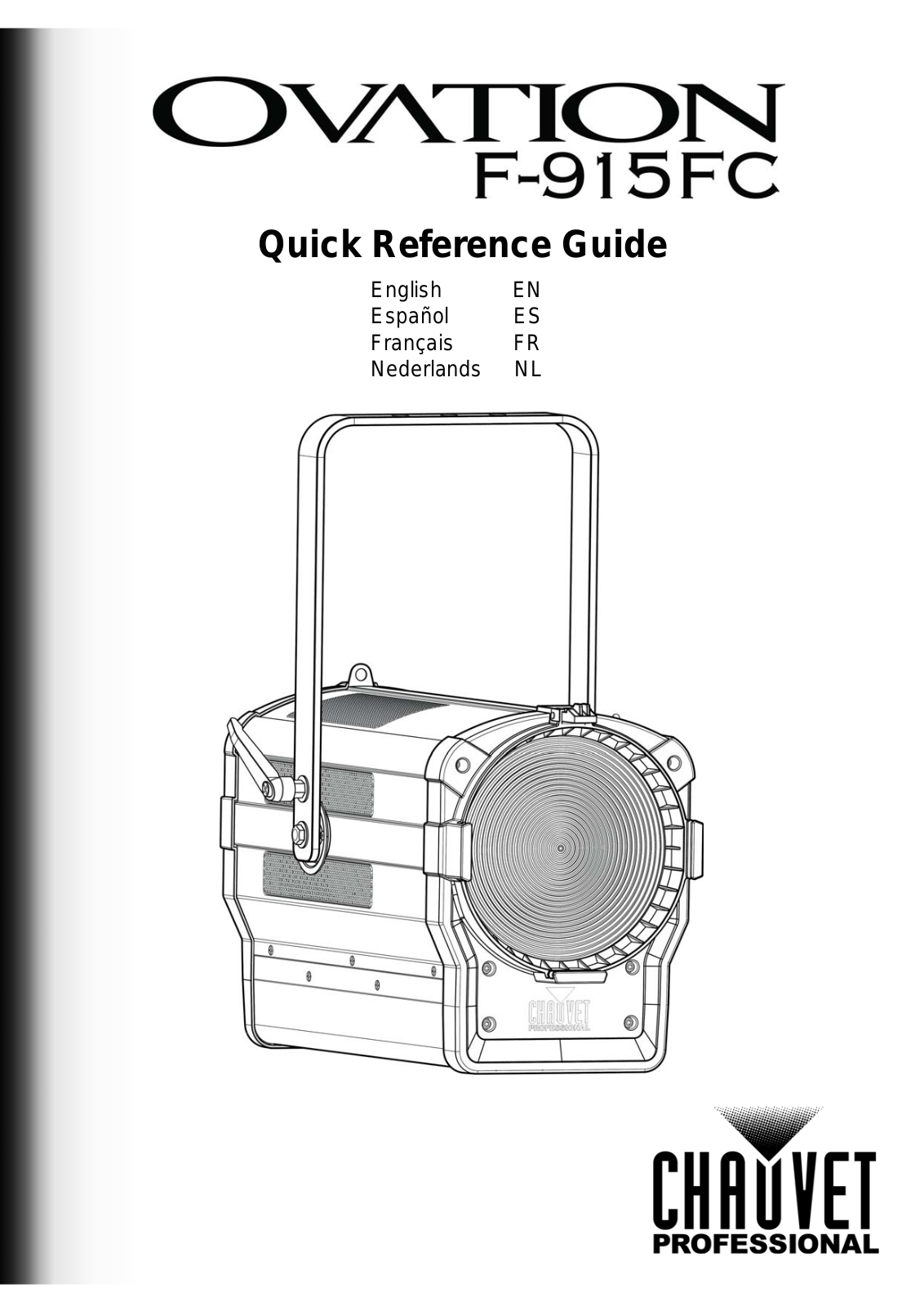 Chauvet Pro Ovation F-915FC Quick Start Guide