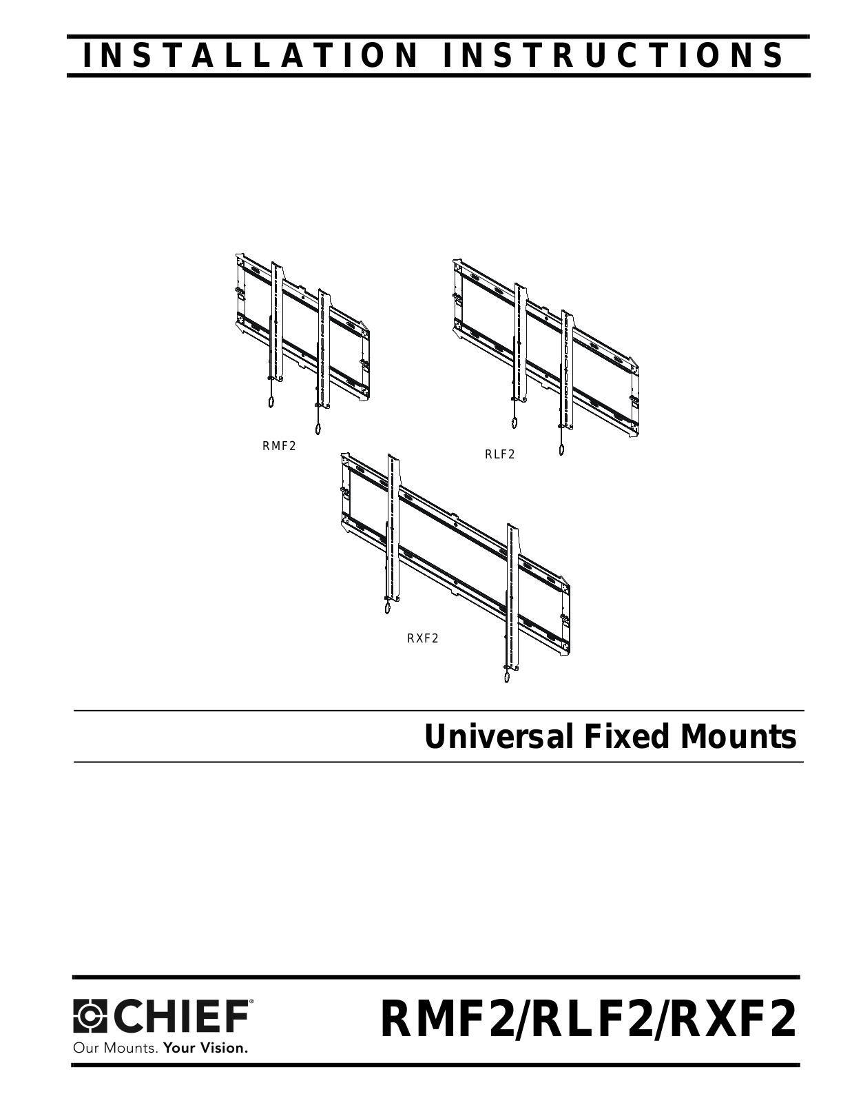 CHIEF RXF2 User Manual