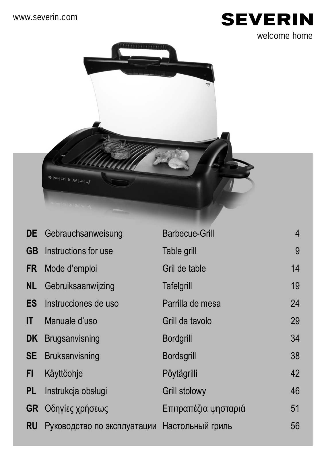 Severin PG 8527 User Manual