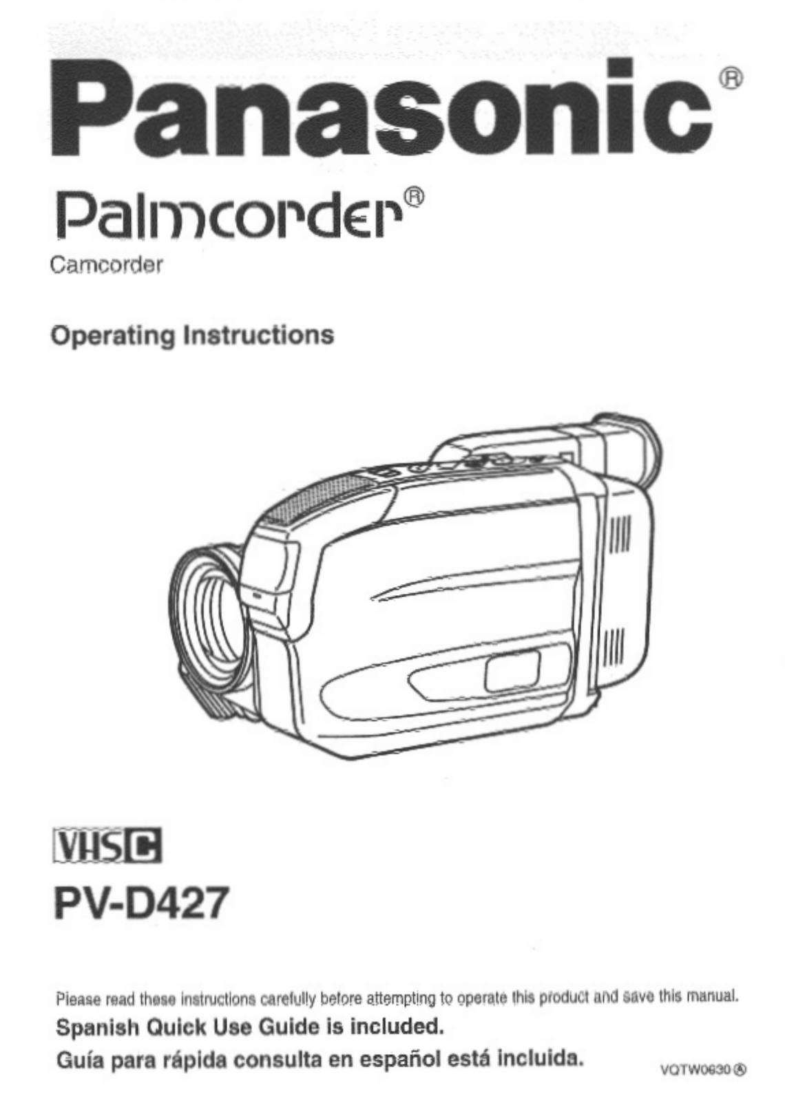 Panasonic PV-D427 User Manual