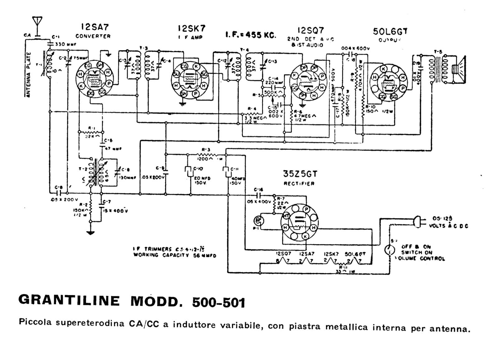 Grantline 500, 501 schematic