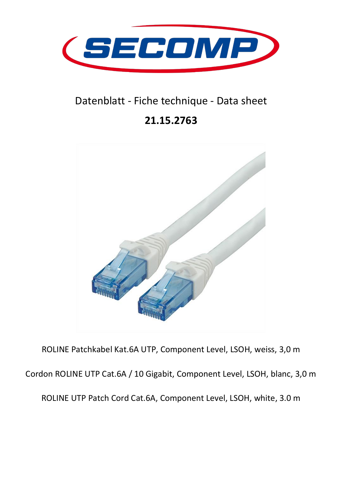 Roline 21.15.2763 User Manual