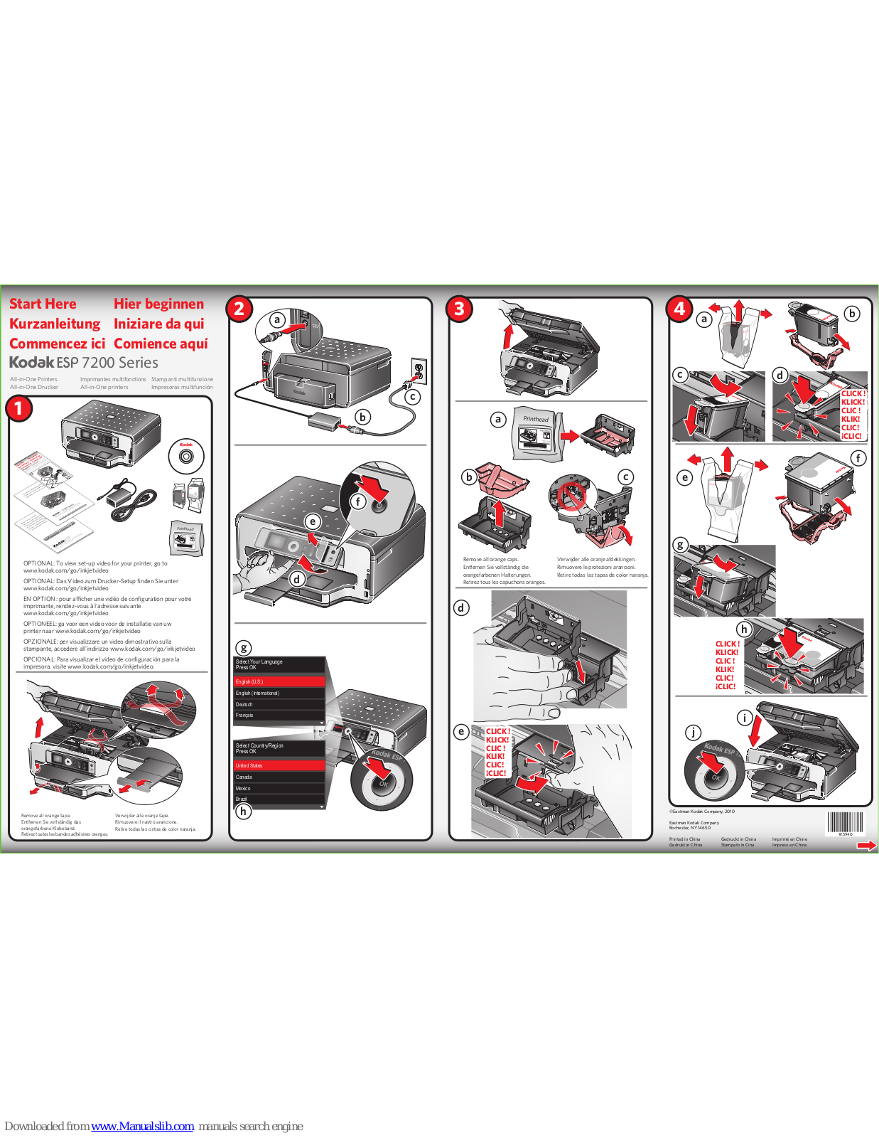 Kodak ESP 7200 - START HERE GUIDE, ESP 7200 Series Start Here Manual