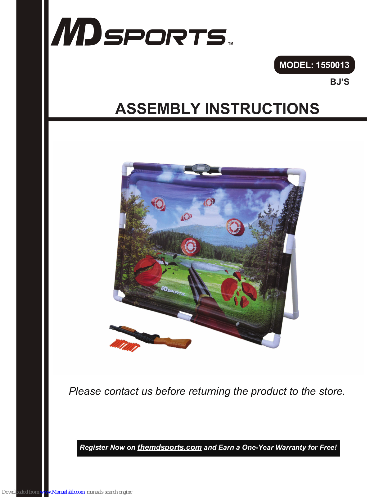 MD SPORTS 1550013 Instructions Manual