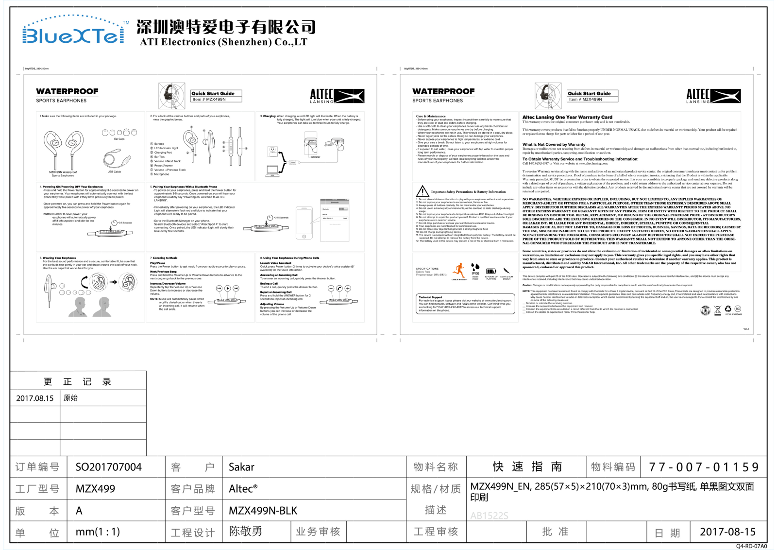 ATI Electronics MZX499 User Manual