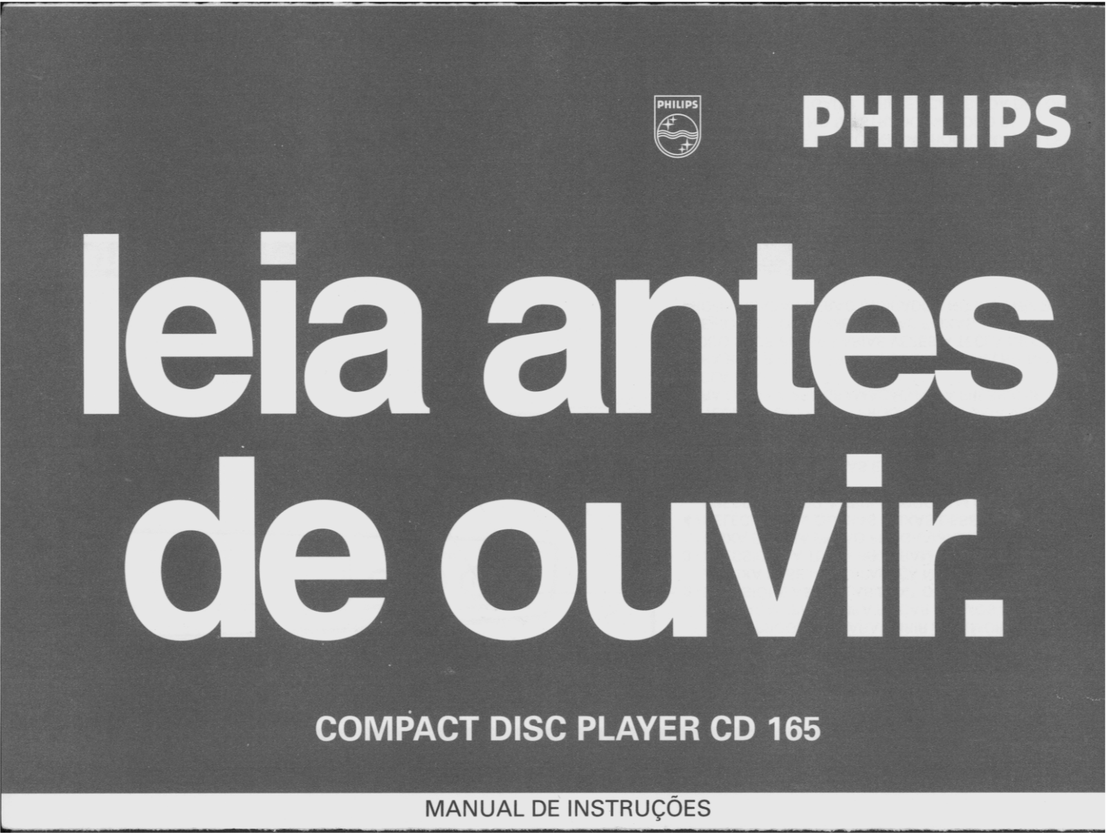 Philips CD165/00, CD165 User Manual