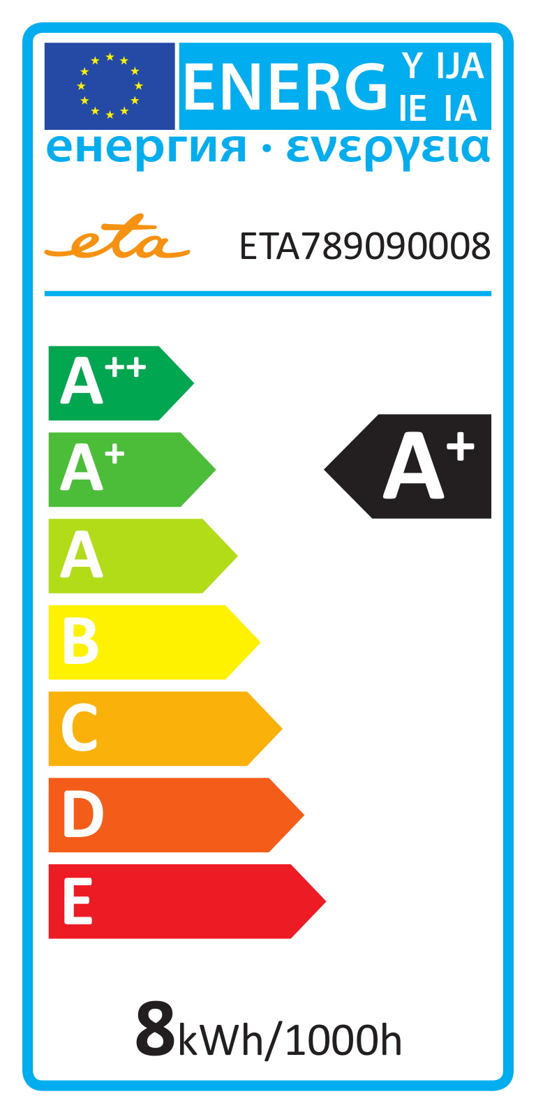 ETA 789090008 Energy label