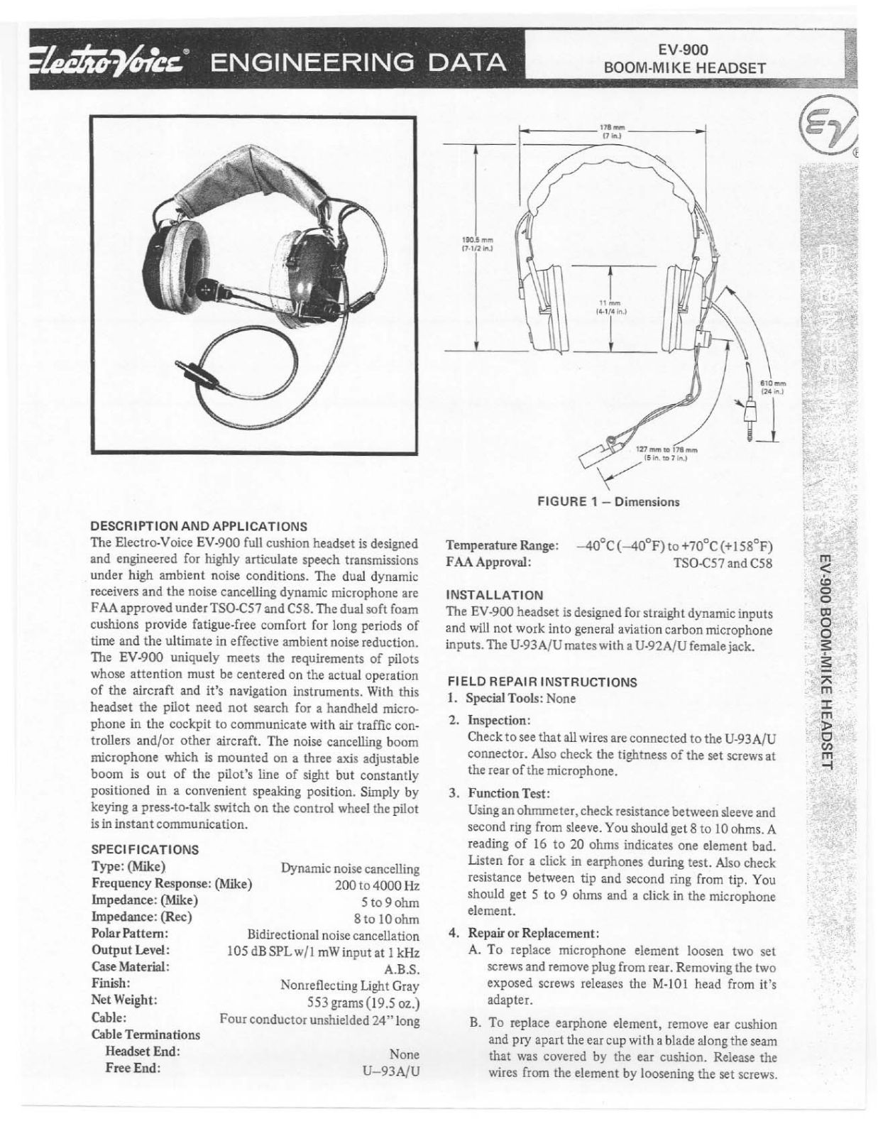 Electro-voice 900 User Manual