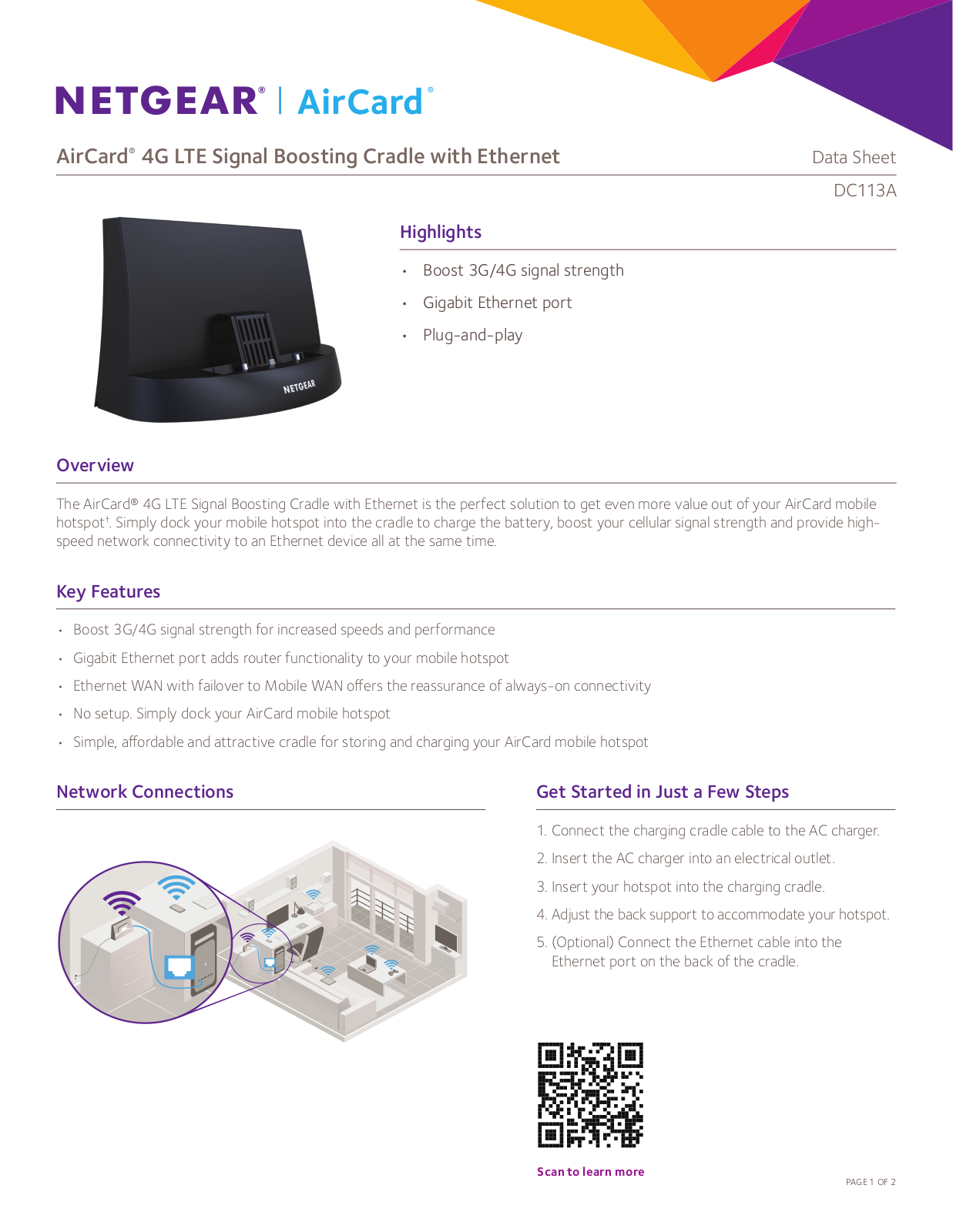 Netgear DC113A Data Sheet