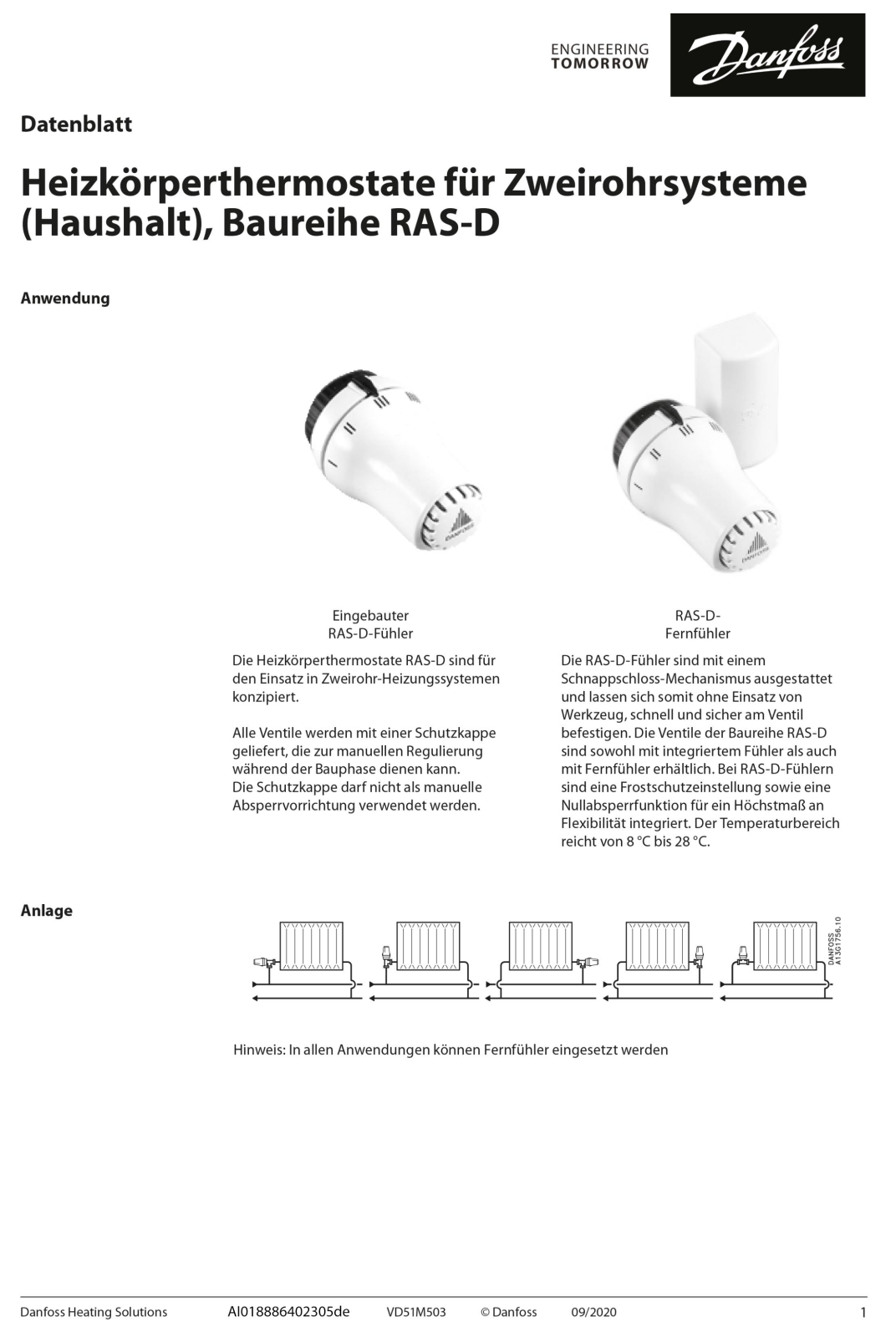 Danfoss RAS-D Data sheet