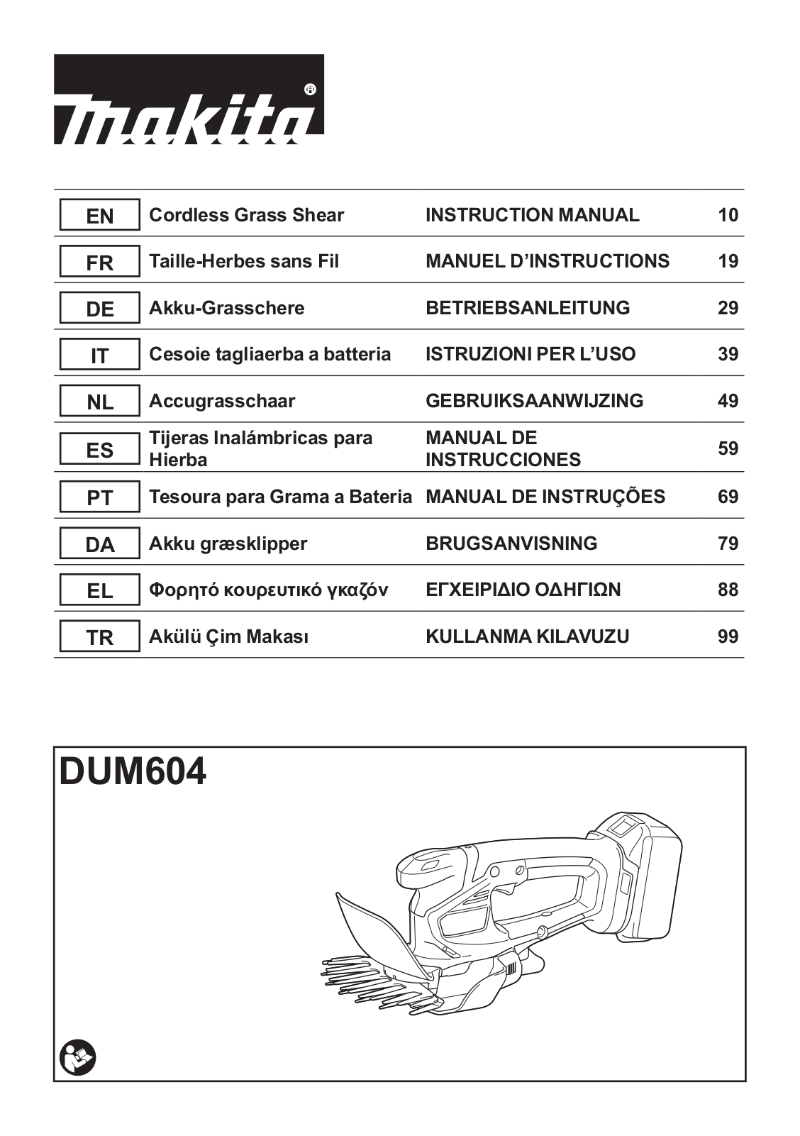 Makita DUM604ZX User Manual