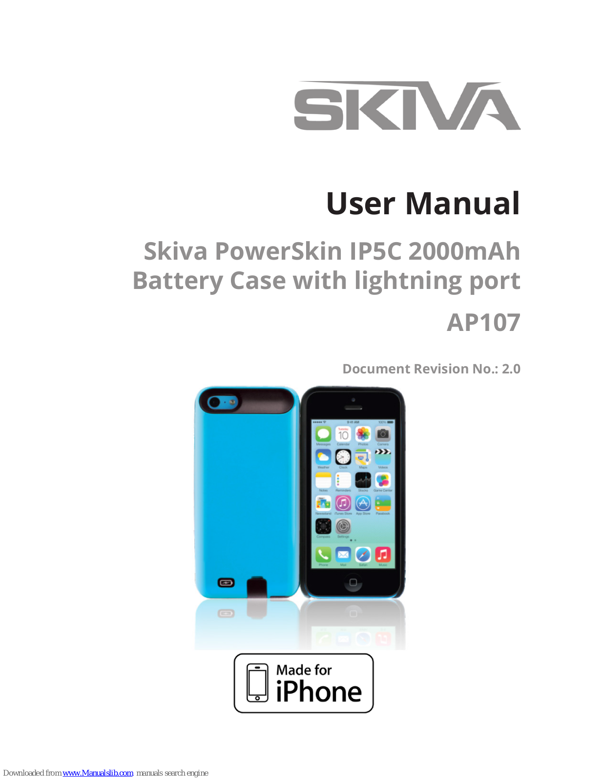 Skiva PowerSkin IP5C AP107 User Manual