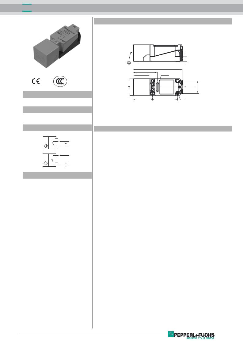 Pepperl Fuchs NJ15-U1-W Data Sheet